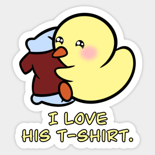 I Love His T-Shirt Sticker